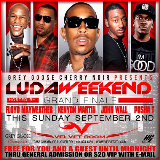 Luda Day Weekend Grand Finale at Velvet Room this Sunday, September 2nd!