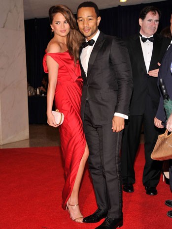 John Legend and fiancee model Chrissy Teigen at 2012 White House ...